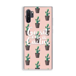 CaseCompany Cactus quote: Samsung Galaxy Note 10 Plus Transparant Hoesje