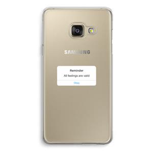 CaseCompany Reminder: Samsung A3 (2017) Transparant Hoesje