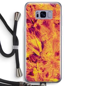 CaseCompany Eternal Fire: Samsung Galaxy S8 Transparant Hoesje met koord