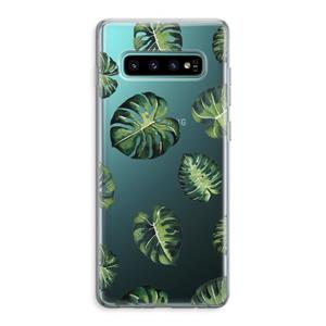 CaseCompany Tropische bladeren: Samsung Galaxy S10 Plus Transparant Hoesje