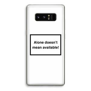 CaseCompany Alone: Samsung Galaxy Note 8 Transparant Hoesje