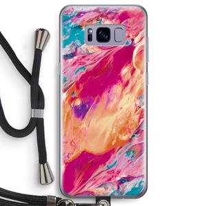 CaseCompany Pastel Echoes: Samsung Galaxy S8 Transparant Hoesje met koord