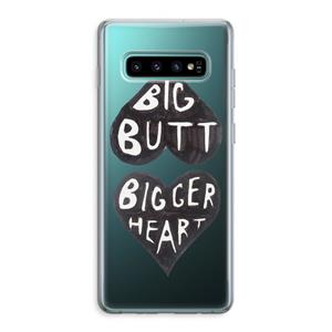 CaseCompany Big butt bigger heart: Samsung Galaxy S10 Plus Transparant Hoesje