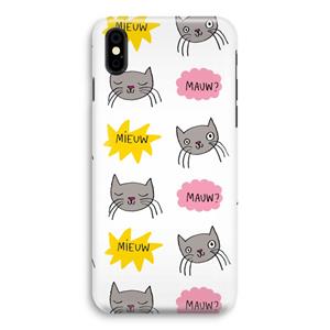 CaseCompany Meow: iPhone X Volledig Geprint Hoesje