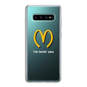 CaseCompany I'm lovin' you: Samsung Galaxy S10 Plus Transparant Hoesje
