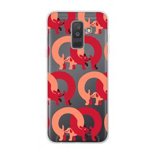 CaseCompany Dogs: Samsung Galaxy A6 Plus (2018) Transparant Hoesje