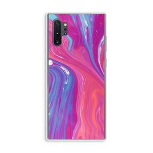CaseCompany Paarse stroom: Samsung Galaxy Note 10 Plus Transparant Hoesje