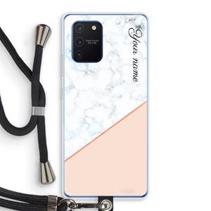 CaseCompany Marmer in stijl: Samsung Galaxy Note 10 Lite Transparant Hoesje met koord
