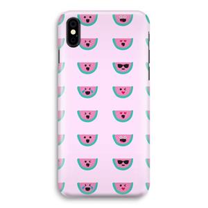 CaseCompany Smiley watermeloenprint: iPhone Xs Volledig Geprint Hoesje