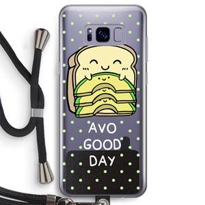 CaseCompany Avo Good Day: Samsung Galaxy S8 Transparant Hoesje met koord