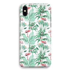 CaseCompany Flamingo bladeren: iPhone Xs Volledig Geprint Hoesje