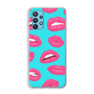 CaseCompany Bite my lip: Samsung Galaxy A32 4G Transparant Hoesje