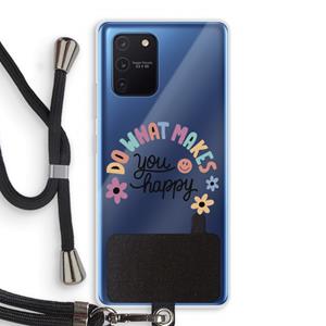 CaseCompany Happy days: Samsung Galaxy Note 10 Lite Transparant Hoesje met koord