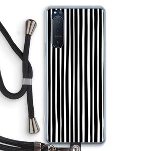 CaseCompany Stripes: Sony Xperia 5 II Transparant Hoesje met koord
