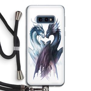CaseCompany Yin Yang Dragons: Samsung Galaxy S10e Transparant Hoesje met koord