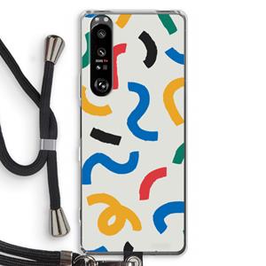 CaseCompany Illustratieve pop 2: Sony Xperia 1 III Transparant Hoesje met koord