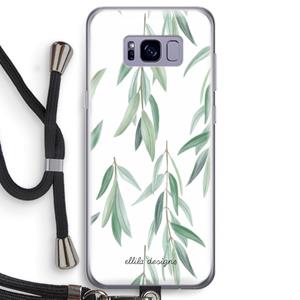 CaseCompany Branch up your life: Samsung Galaxy S8 Transparant Hoesje met koord
