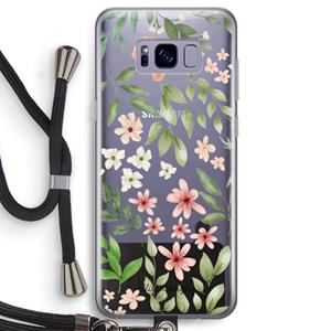 CaseCompany Botanical sweet flower heaven: Samsung Galaxy S8 Transparant Hoesje met koord