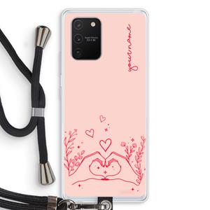 CaseCompany Love is in the air: Samsung Galaxy S10 Lite Transparant Hoesje met koord
