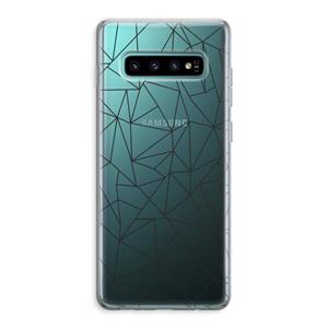 CaseCompany Geometrische lijnen zwart: Samsung Galaxy S10 Plus Transparant Hoesje