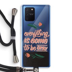 CaseCompany Optimistic flower girl: Samsung Galaxy Note 10 Lite Transparant Hoesje met koord