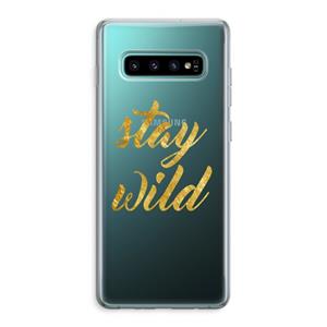 CaseCompany Stay wild: Samsung Galaxy S10 Plus Transparant Hoesje