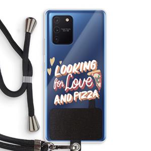 CaseCompany Pizza is the answer: Samsung Galaxy Note 10 Lite Transparant Hoesje met koord