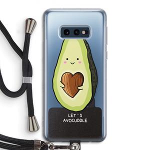 CaseCompany Avocuddle: Samsung Galaxy S10e Transparant Hoesje met koord