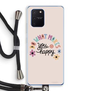 CaseCompany Happy days: Samsung Galaxy Note 10 Lite Transparant Hoesje met koord