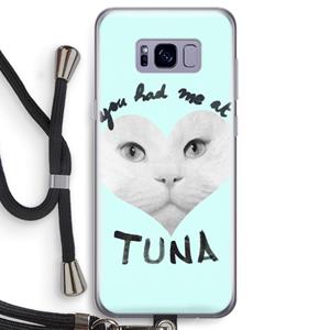 CaseCompany You had me at tuna: Samsung Galaxy S8 Transparant Hoesje met koord