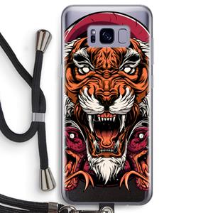 CaseCompany Tiger and Rattlesnakes: Samsung Galaxy S8 Transparant Hoesje met koord