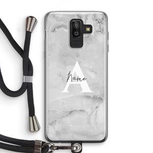 CaseCompany Ivory Marble: Samsung Galaxy J8 (2018) Transparant Hoesje met koord