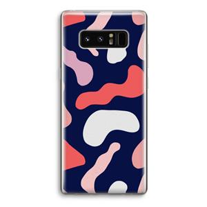 CaseCompany Memphis Shapes Pink: Samsung Galaxy Note 8 Transparant Hoesje