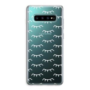 CaseCompany Wimpers: Samsung Galaxy S10 Plus Transparant Hoesje