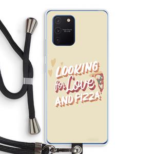 CaseCompany Pizza is the answer: Samsung Galaxy Note 10 Lite Transparant Hoesje met koord