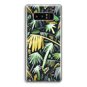 CaseCompany Tropical Palms Dark: Samsung Galaxy Note 8 Transparant Hoesje