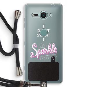 CaseCompany Sparkle quote: Sony Xperia XZ2 Compact Transparant Hoesje met koord