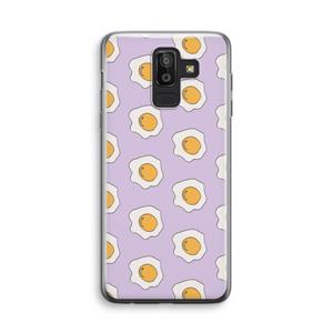 CaseCompany Bacon to my eggs #1: Samsung Galaxy J8 (2018) Transparant Hoesje