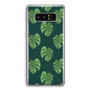 CaseCompany Monstera leaves: Samsung Galaxy Note 8 Transparant Hoesje