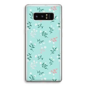 CaseCompany Small white flowers: Samsung Galaxy Note 8 Transparant Hoesje