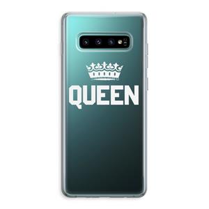 CaseCompany Queen zwart: Samsung Galaxy S10 Plus Transparant Hoesje