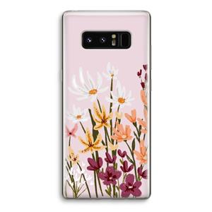 CaseCompany Painted wildflowers: Samsung Galaxy Note 8 Transparant Hoesje