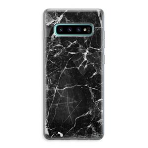 CaseCompany Zwart Marmer 2: Samsung Galaxy S10 Plus Transparant Hoesje