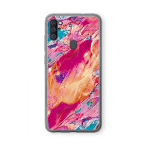 CaseCompany Pastel Echoes: Samsung Galaxy A11 Transparant Hoesje