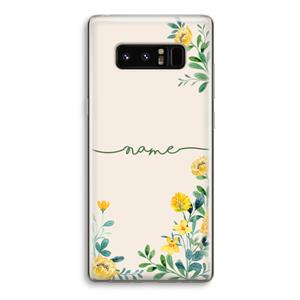 CaseCompany Gele bloemen: Samsung Galaxy Note 8 Transparant Hoesje
