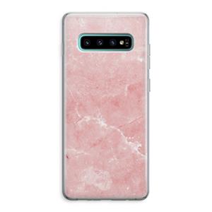 CaseCompany Roze marmer: Samsung Galaxy S10 Plus Transparant Hoesje