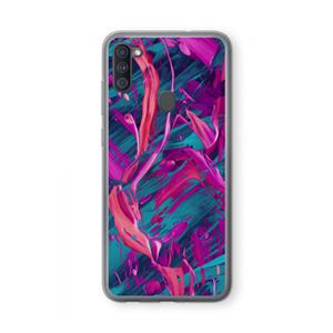CaseCompany Pink Clouds: Samsung Galaxy A11 Transparant Hoesje