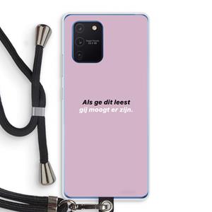 CaseCompany gij moogt er zijn: Samsung Galaxy Note 10 Lite Transparant Hoesje met koord