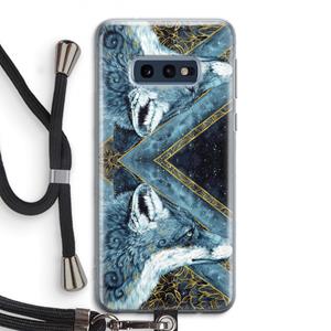 CaseCompany Golden Fox: Samsung Galaxy S10e Transparant Hoesje met koord