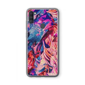 CaseCompany Pink Orchard: Samsung Galaxy A11 Transparant Hoesje